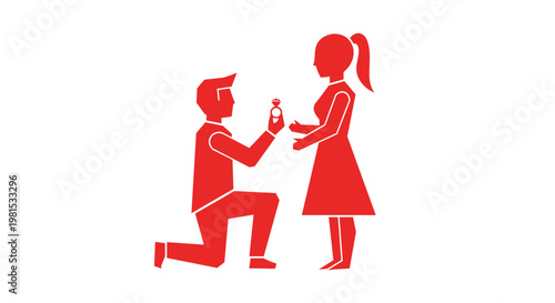 Man Proposing to Woman.
