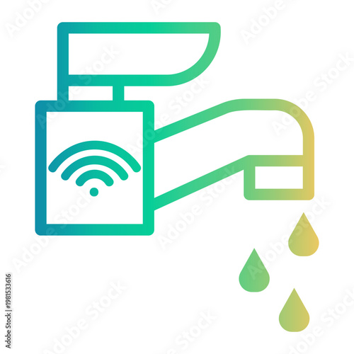 faucet Line Gradient Icon