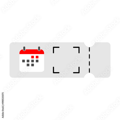  E-Ticket Online QR Code Icon, Simple Icon Vector Design, best used for presentation, application, web and banner