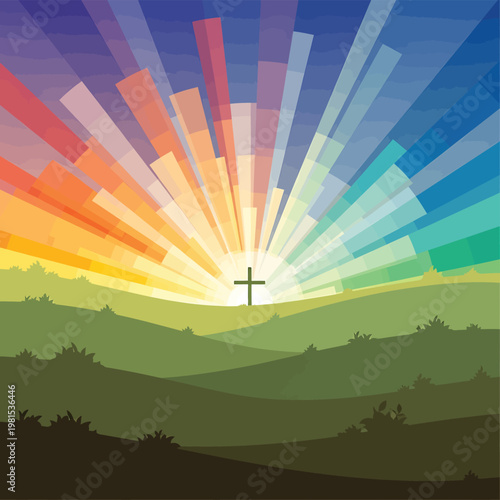 Cross symbol of Christian faith hope.