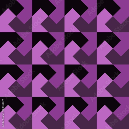 Colorful seamless geometric pattern - Geometric fun puzzle repeat wall paper - Fun illustration repeat background 