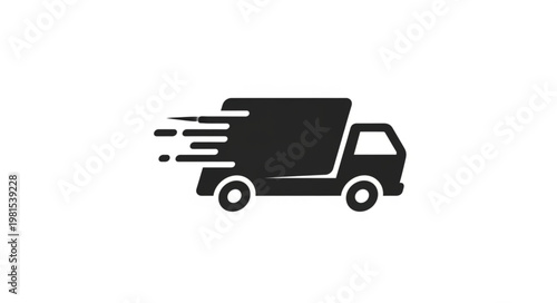 Fast Delivery Truck Icon - Express Shipping and Logistics Symbol.