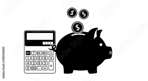 Hand holding a pink piggy bank with money coins representing savings and financial investment concept