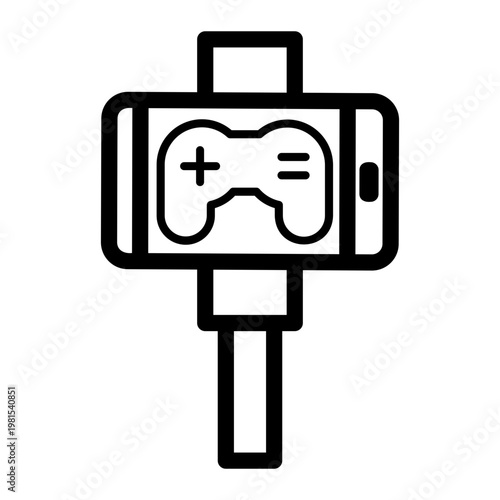 mobile game Line Icon