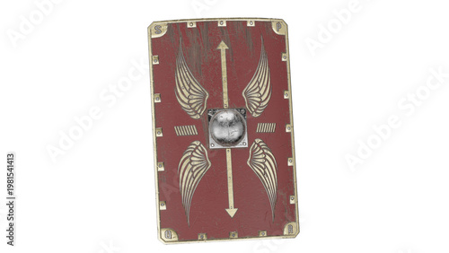 Canvas Print Roman shield scutum in 3D design for historical display