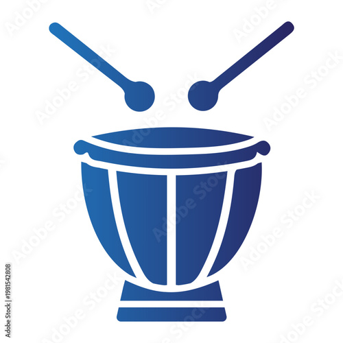 Djembe drum with drumsticks, a powerful percussion instrument for vibrant musical performances and rhythmic expression, ideal for music lovers and musicians