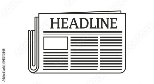 Newspaper with Headline Section.