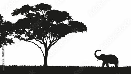 silhouette of a elephant