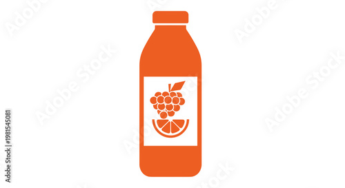 Orange Juice Plastic Bottle.