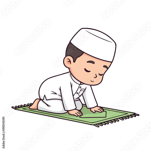 Cute Muslim Boy Character