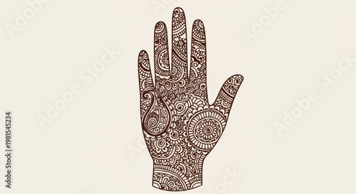 alevidhanu henna design on a hand with intricate patterns and alevidhanu