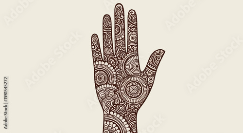 Alepidhanu henna designs adorn a hand for a cultural event celebration