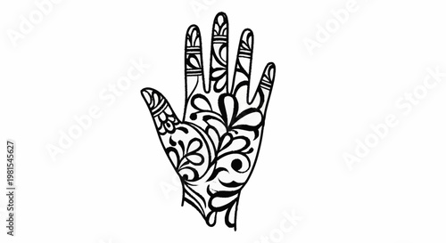 Alepidhanu designs adorn the palm of a hand with intricate patterns in Image_fx.