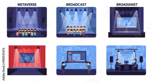Digital Stage Concepts: Metaverse, Broadcast, Broadianst, Live Stream