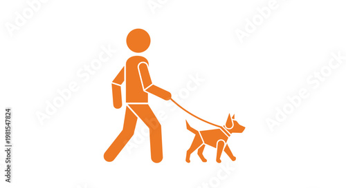 Person Walking Dog Leash.