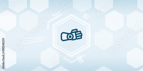 Robotic Hand and Artificial Intelligence Vector Concept on Abstract Hexagon Tech Background for Future Automation and Robotics