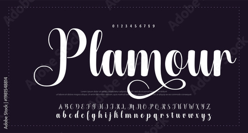 letter design with signature font style