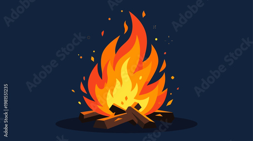 People gather around campfire on Lag BaOmer night outdoors