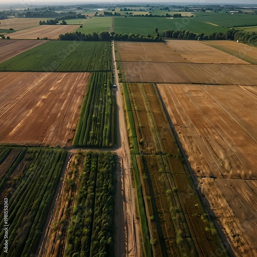 Wide shot of open plains with blue sky