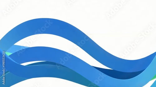 Colorful wavy lines on white background