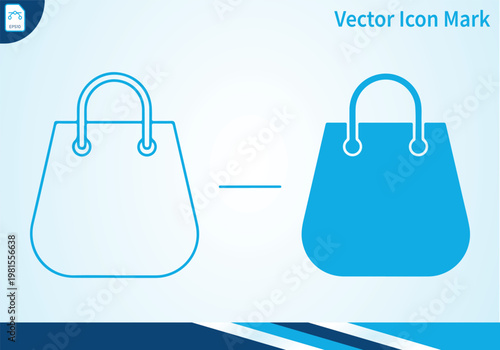 Shopping bag icon purchase retail commerce consumerism.