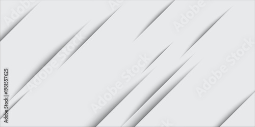 Futuristic grey white background paper shine and layer element vector for presentation design, dynamic background design