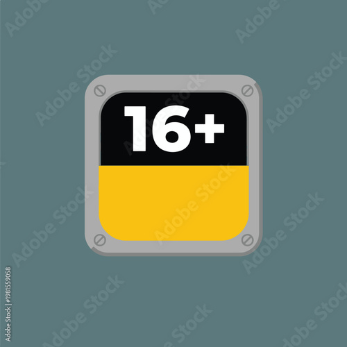 Age restriction 16 plus icon