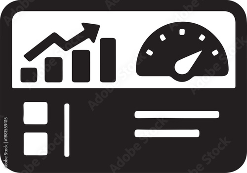 Dashboard Widget Icon – Vector Illustration