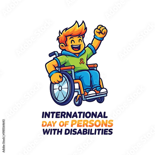 Person in wheelchair raising fist for Day of Persons with Disabilities