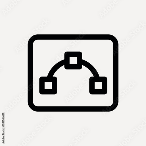 Vector icon, nodes, connection, graphic, user interface vector