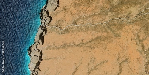 Socotra Island Aerial Coastline and Turquoise Sea Yemen