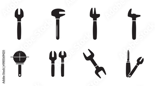 Collection of versatile hand tools on a clean white background for DIY and repair concepts