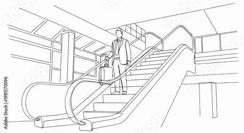 3d render of a staircase