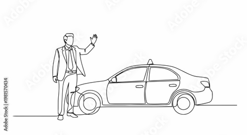 man and car