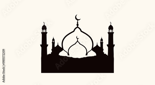 silhouette of mosque in istanbul