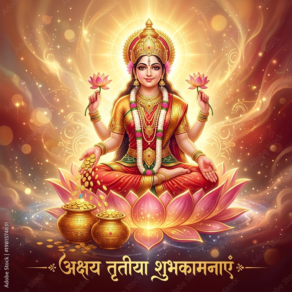 Obraz premium Happy Akshaya Tritiya