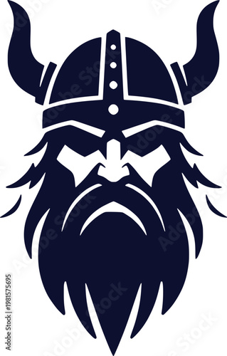 Viking Warrior Emblem: A stoic Viking warrior, adorned in a horned helmet, exudes an aura of strength and valor. His formidable beard and unwavering gaze hint at a life of conquest and resilience.