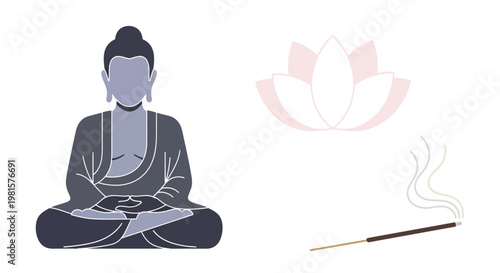 Woman meditates in lotus position.