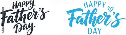 Happy father's day vibrant watercolor typography for celebrating dad family