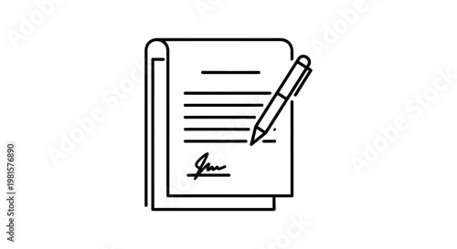Contract Signing with Pen: Agreement, Legal Document, Signature, Business Deal, Paperwork