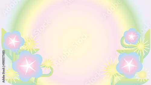 Pastel floral dreamy background vector, desktop wallpaper