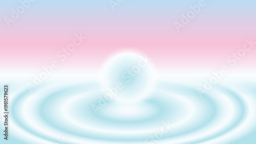 Serene pastel gradient with ripple desktop wallpaper vector