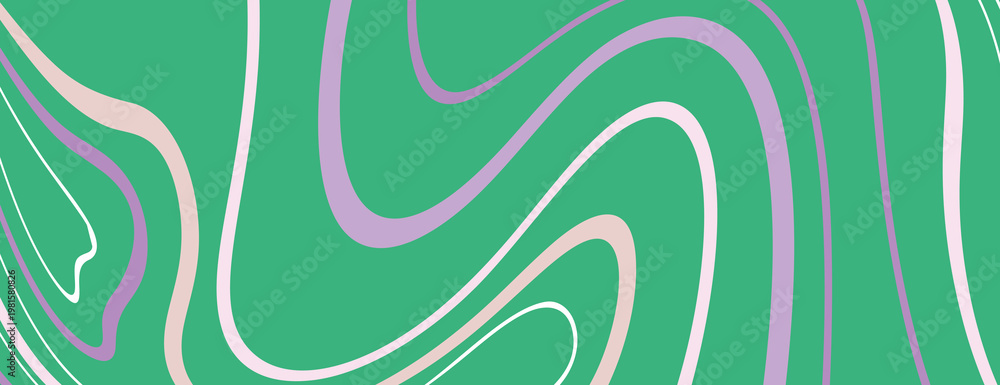 Fototapeta premium Abstract fluid lines green background vector