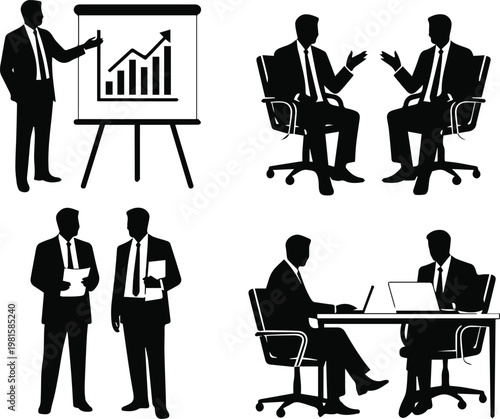 Two people negotiating contract at office table