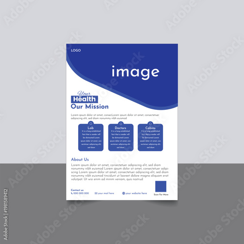 Modern and professional business flyer design template suitable for corporate promotions, marketing campaigns, events, and advertising. This clean layout features a well-organized structure with space