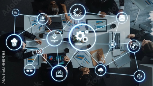 Bild auf Leinwand The concept of a software update ensures system security and performance