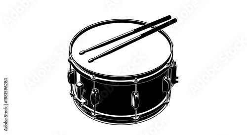 Snare Drum with Drumsticks