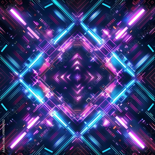 Modern Abstract Pattern with Geometric Symmetry Captured in Creative Visual Arrangement