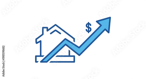 Real Estate Market Growth - House Value Appreciation Concept.