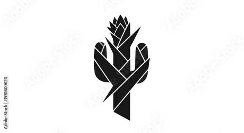 black and white artichoke vegetable icon